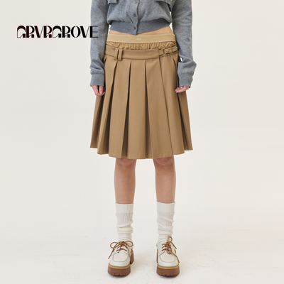GROVE官方旗舰店2026PS春季新款长裙韩系休闲下装女 GP26SKC16