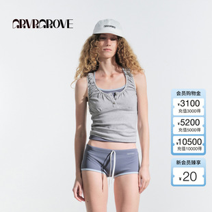 背心GM5SL06M 短款 GROVE官方旗舰店2025HS夏日新款 女针织无袖
