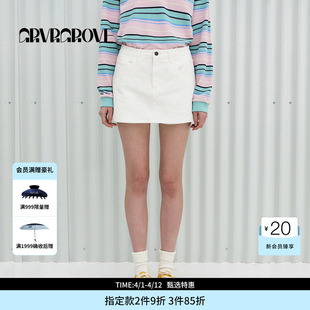 GROVE官方旗舰店PS春季 女牛仔裙裤 时尚 A字包臀裙GS5DB11J 款