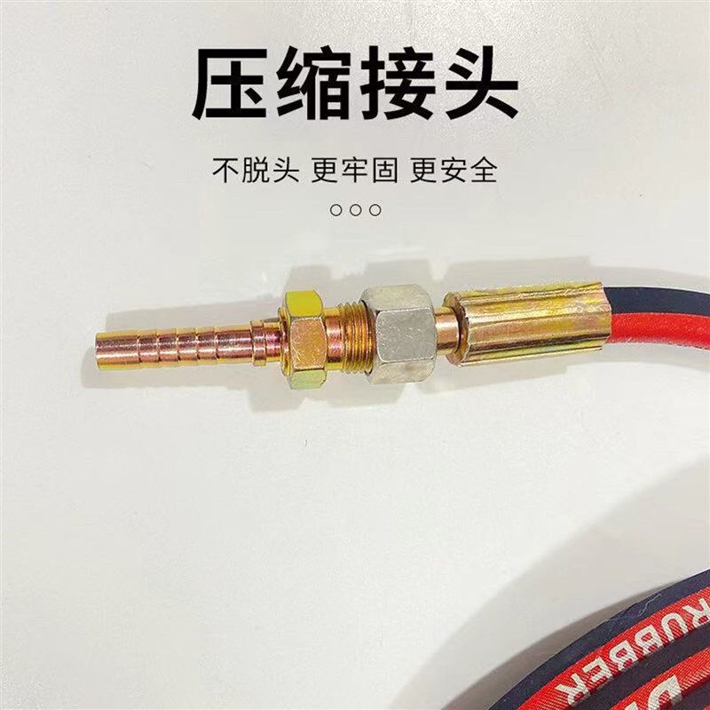 热销钢丝氧气管焊割工业高压耐磨阻燃6mm橡胶气管乙炔丙烷煤气氧
