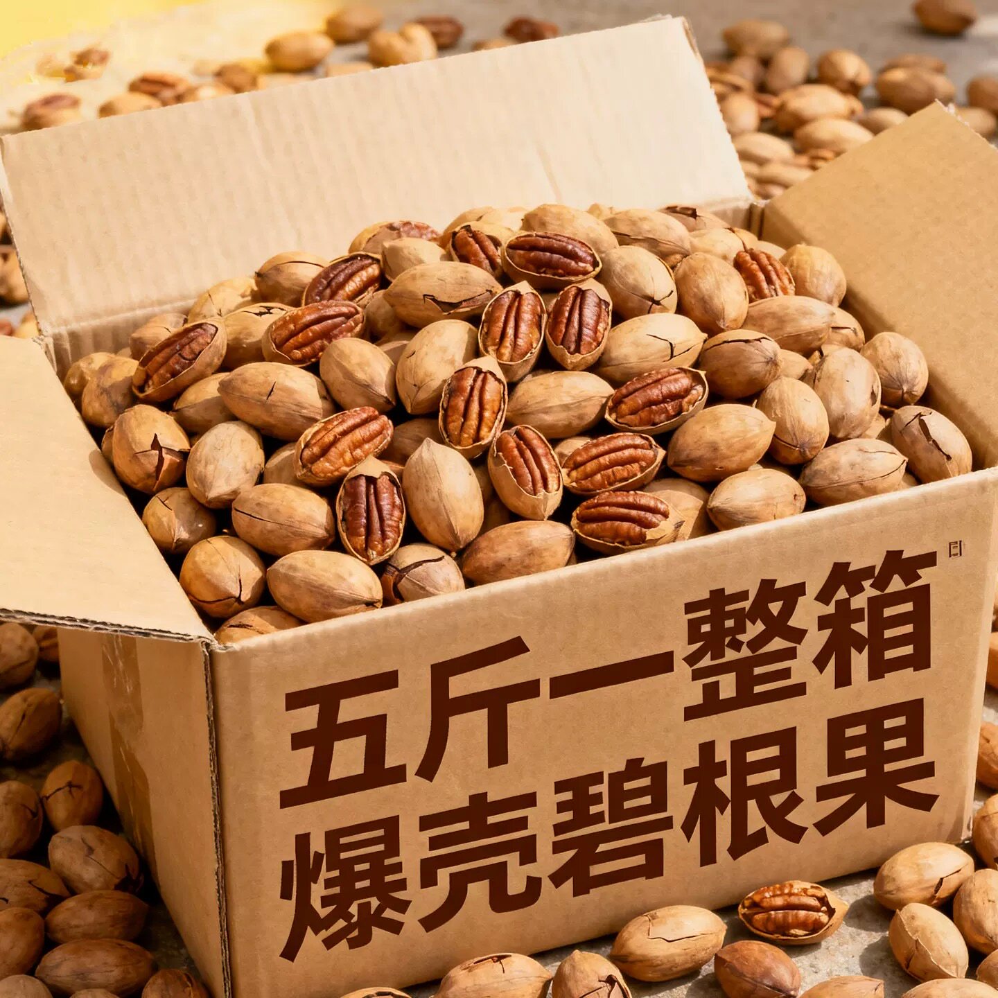 碧根果官方旗舰店正品碧根果坚果2026新货奶香碧根果整箱5斤批发