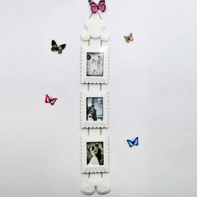 7寸三连挂式照片墙儿童婚纱相框墙韩式客厅卧室挂墙相架组合创意