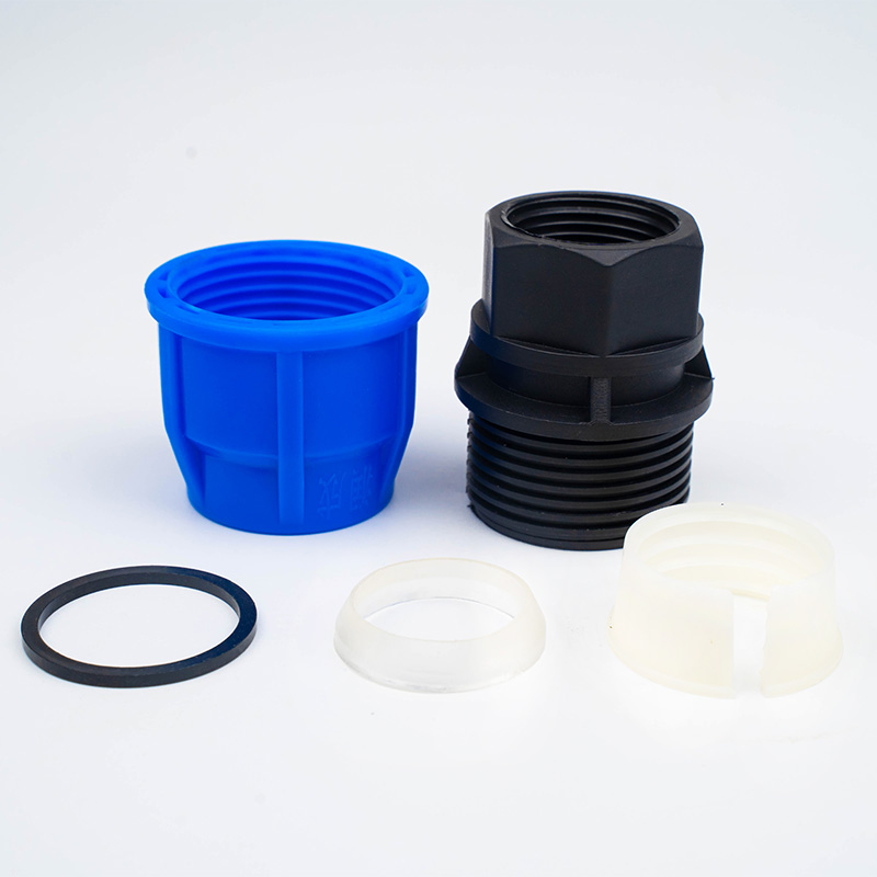 pe管接头配件堵头快接管件水管硬管快速直接25活接头40配件20塑料