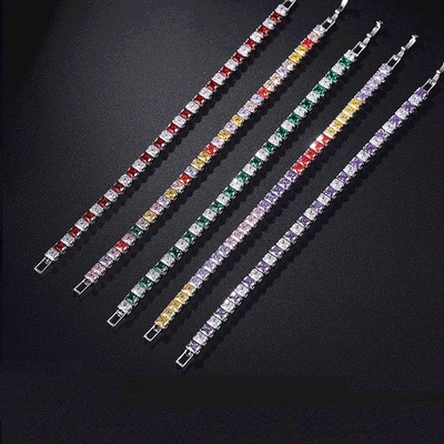 新品4mm Cubic Zirconia Tennis Bracelets For Women Men Luxury