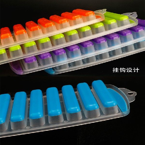 10 Hole Finger Shape Cylinder Silicone Ice Cube Mould