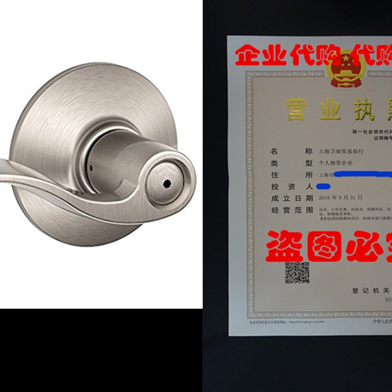 Schlage F40ACC619 Accent Privacy Lever, Satin Nickel