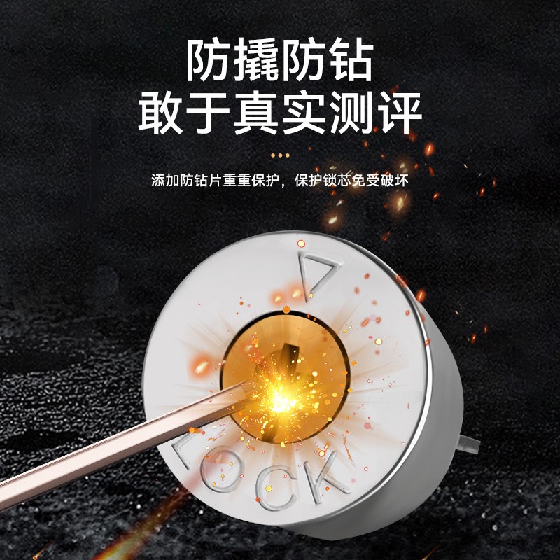 门锁家用通用型锁具老式防盗门大门铁门外装室内室外木门房门暗锁