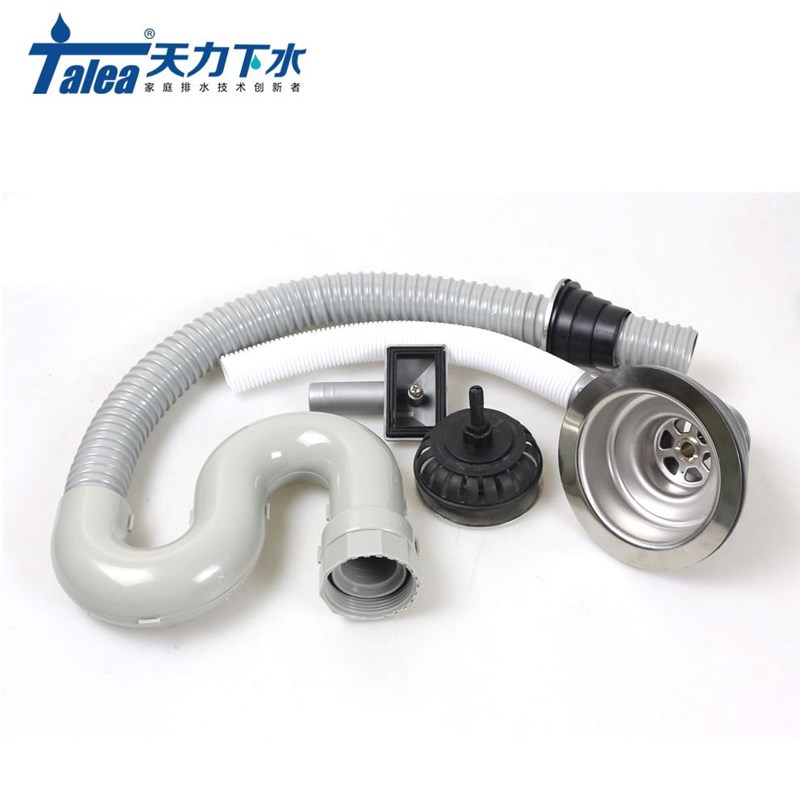 。厨房不锈钢水槽弹跳下水器114mm按压式落水器 洗衣槽下水配件漏