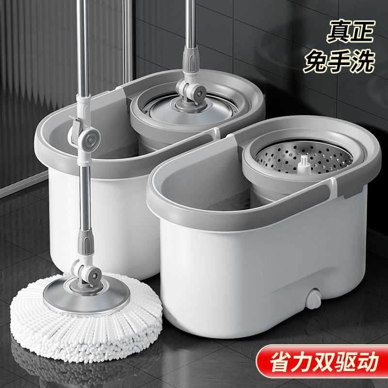 拖把家用免手洗一拖懒人净2022新款旋转式拖布桶自动脱水拖地神器