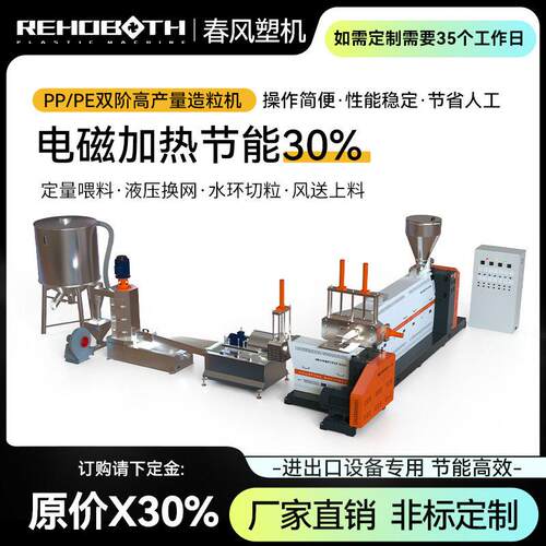CF-塑料造粒机双阶ABS、PE、PA、PP、POM塑料造粒机厂家直销