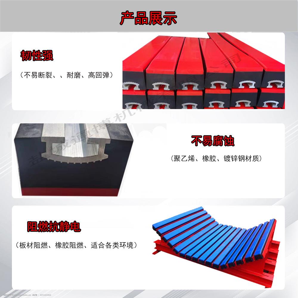 1800×100×75厚铁底板矿用缓冲床皮带机缓冲条