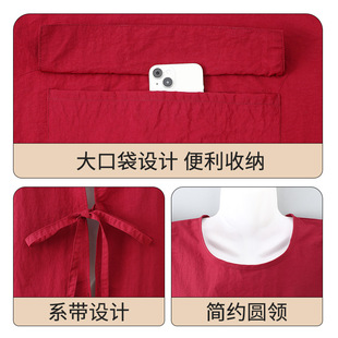 围裙塔丝隆防水家用厨房做饭无袖罩衣餐饮花店美甲工作服