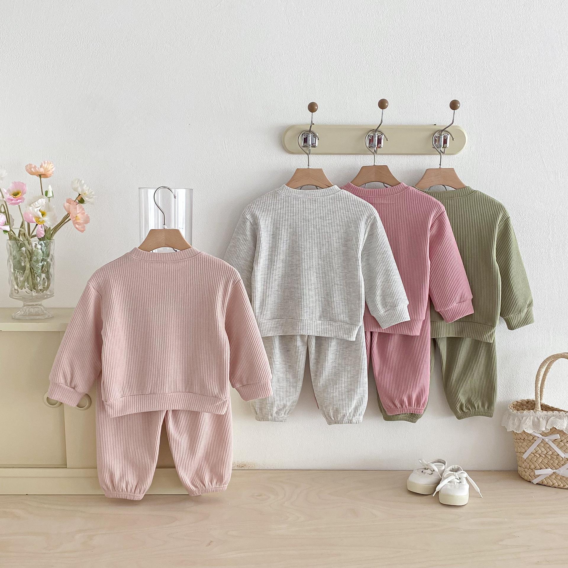 韩版童装家居服套装春季