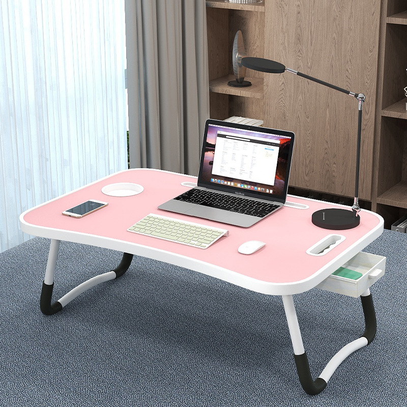 可折叠床上小桌子笔记本电脑桌简易宿舍学习书桌多用途懒人飘窗桌