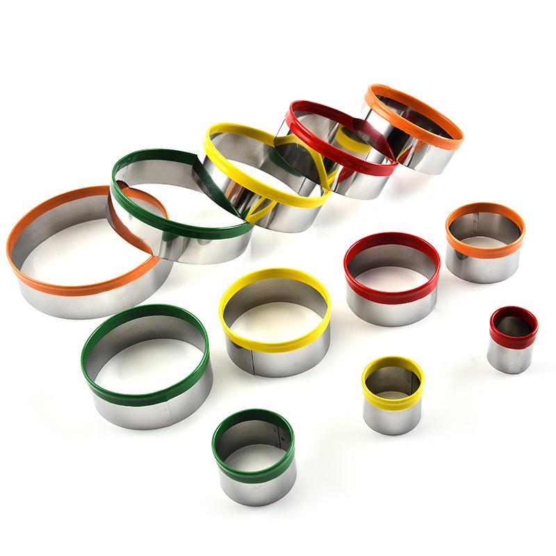 现货不锈钢饼干切模套装翻糖饼干模12件套烘焙圆形蛋糕模具慕斯圈