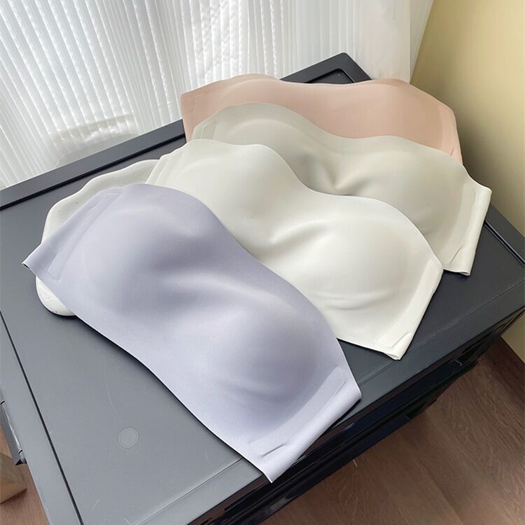 无痕无肩带内衣女抹胸防滑隐形小胸聚拢收副乳美背文胸罩性感风