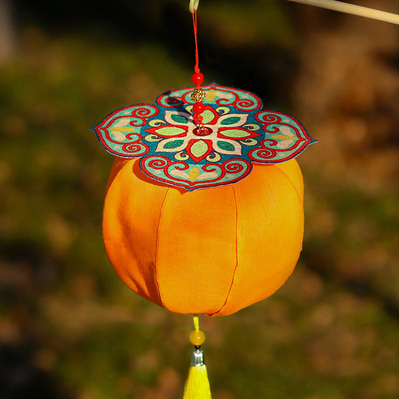 元旦节灯笼手工diy古风柿柿如意花灯新款2026年儿童手提柿子灯