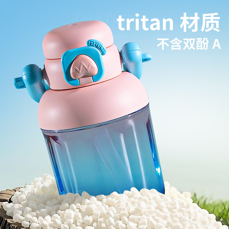 tritan儿童水杯夏季高颜值运动水杯大容量耐热外出外出吸管杯