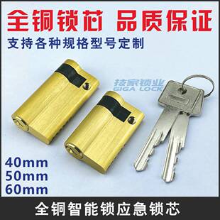 指纹锁锁芯酒店半自动智能锁电子锁芯防盗门锁单开过道防火门锁芯