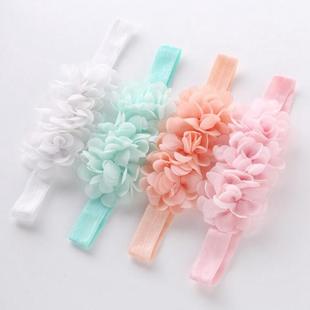 Girls Pink Ribbon Baby Bands Flower Hair for Headband
