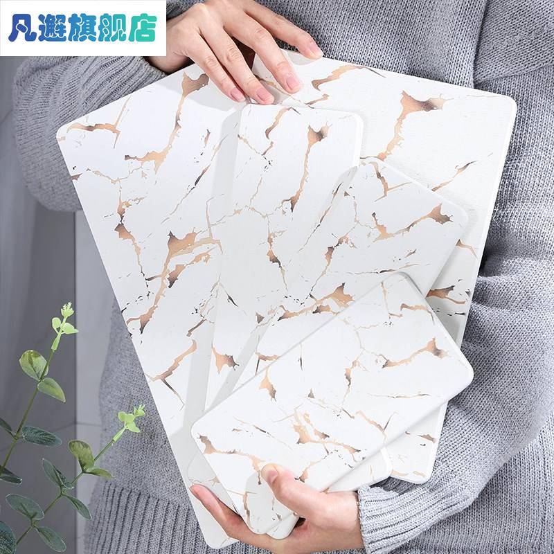 矽藻泥吸水凉垫洗手台洗漱垫矽藻土杯垫小洗漱台防水垫肥皁垫牙刷