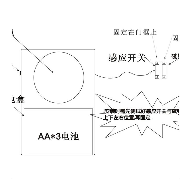 请随手关门语音关门提醒器请把门关好提醒关门窗带钥匙语音提示器