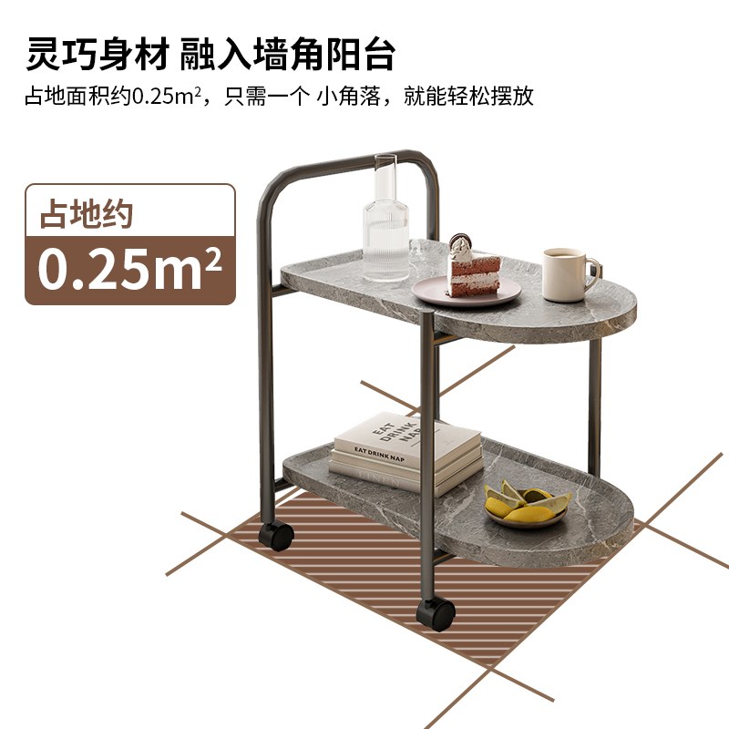 可移动小推车小茶几家用客厅沙发边几迷你桌子网红置物架推车角几