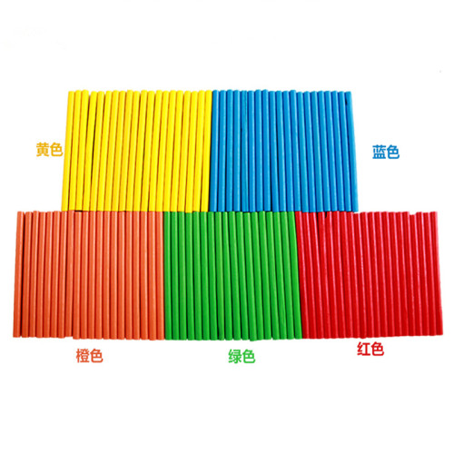 极速100pcs Colorful Bamboo Counting Sticks Mathematics Monte