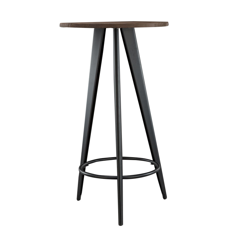 高吧桌鸡尾酒桌工业风高脚桌创意简约榆木复古定制吧台家用小圆桌