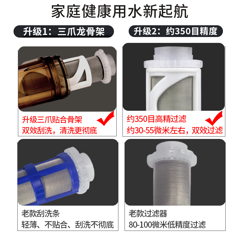 前置过滤器反冲洗自来水管道家用净水器滤水器大流量全屋井水除垢