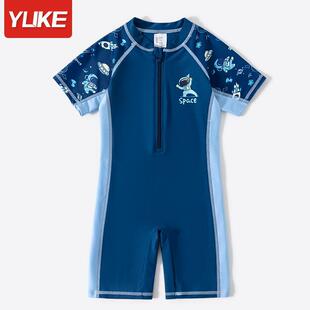 极速儿童泳衣运动男孩大童速乾游泳温泉中大童两件式 温泉 宝宝夏季