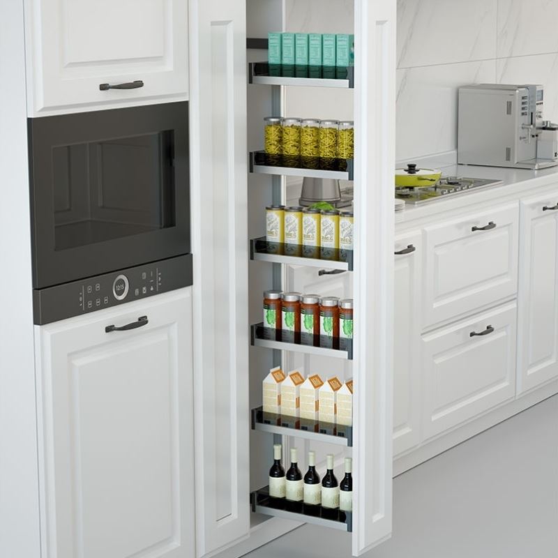 。德米莫厨房抽屉式大怪物调味篮高柜高深侧拉篮整体橱柜超窄酒柜
