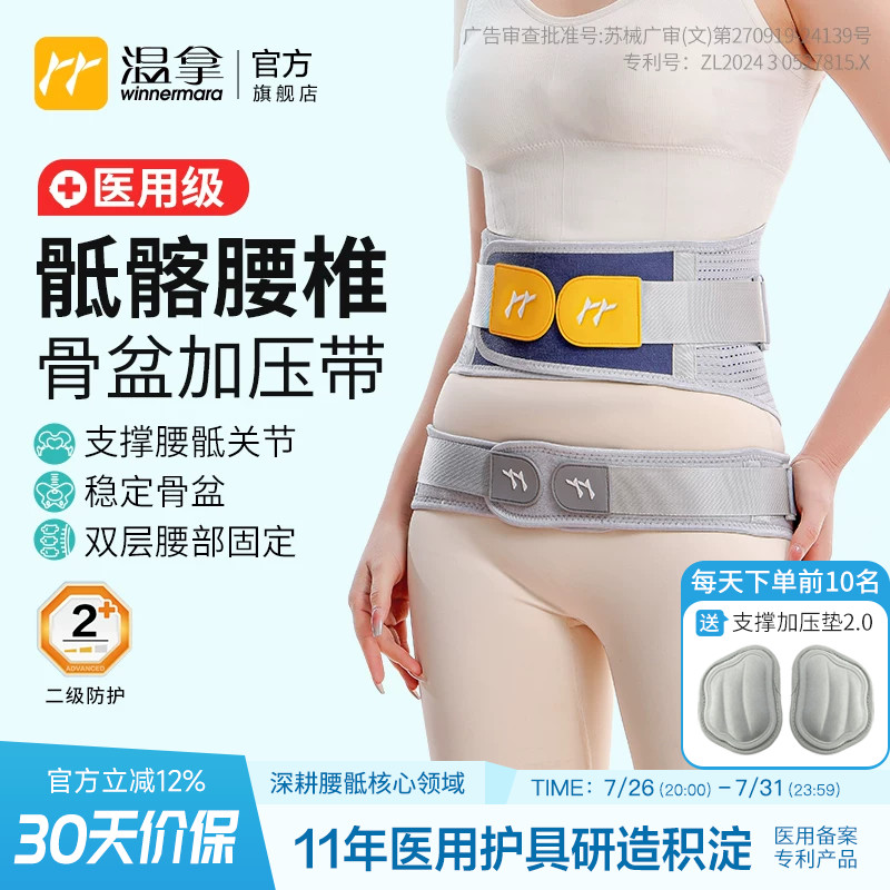 温拿医用级腰椎间盘突出护腰骶髂关节固定带护髋骨盆前倾矫正Y03