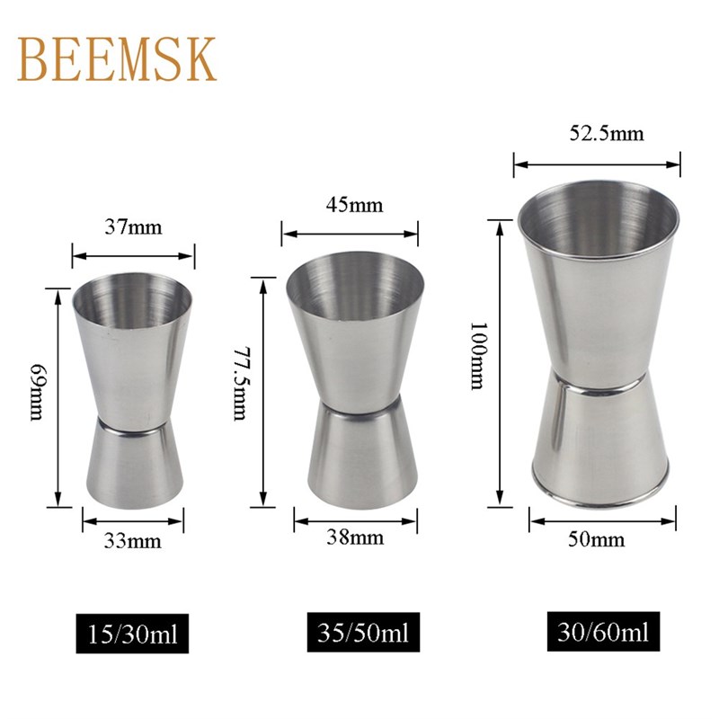 1pcs 15/30/35/50/60ml Measure  Bar Party Wine Cocktail Shake