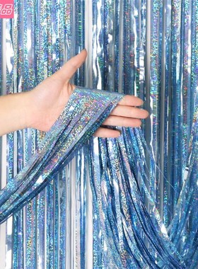 birthday party background wall rain silk curtain decoration