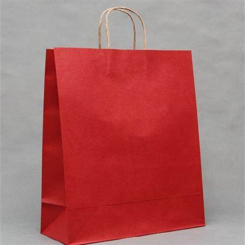 德单款环保大红色购物纸袋特大号42*35*15厘米