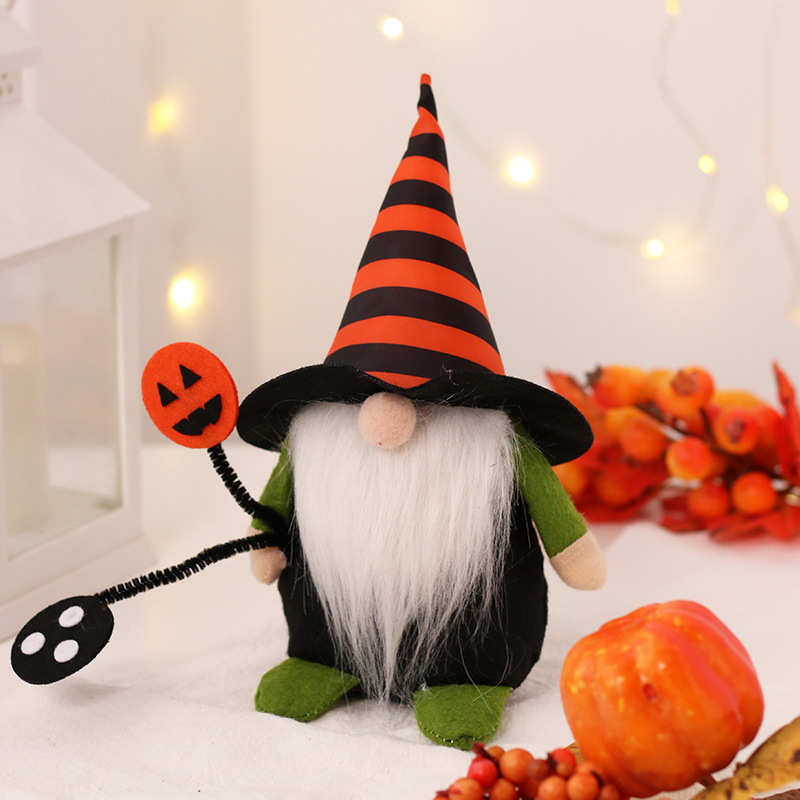 Halloween decorations Cute Faceless Old Man Witch Doll Home