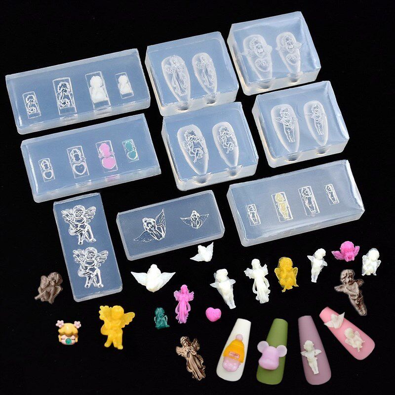 3D Angel Series Mold Nail Art Decorations Tiny Beads Silicon