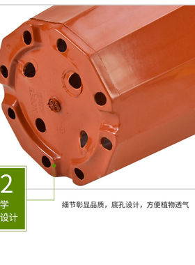 塑料花盆花盆口圆形塑料多边高脚花盆阳台小花盆塑料花盆苗22.7*2