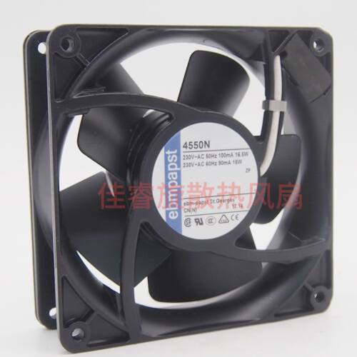 全新德国/ebmpapst 12CM 4550N 230V 全金属 耐高温轴流散热风扇
