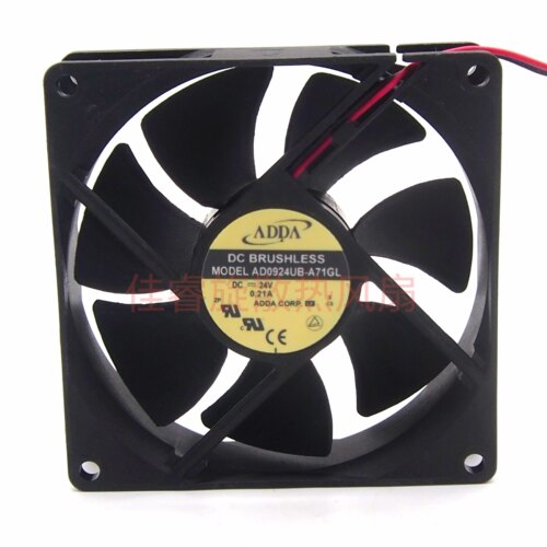 原装 ADDA AD0924UB-A71GL 24V 0.21A 9CM 9025 2线 变频器 风扇