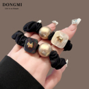 法式 气质简约高弹力发圈扎马尾皮筋 高级感小狗珍珠头绳女2025新款