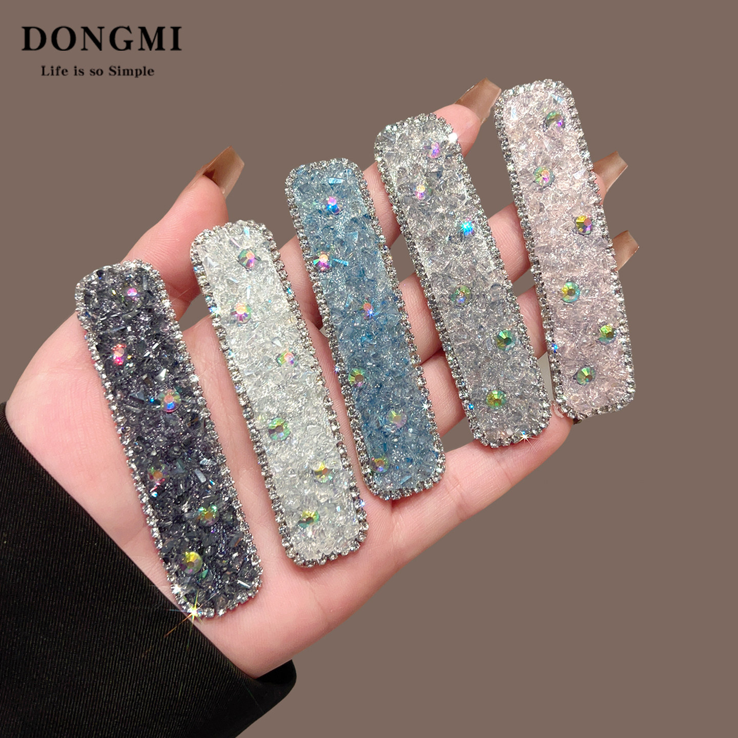 韩系新款超闪水晶冰透发夹高级感侧边刘海夹网红前额碎发夹子发卡,饰品/流行首饰/时尚饰品新,发饰,淘宝优惠券,粉丝福利购,淘宝优惠卷