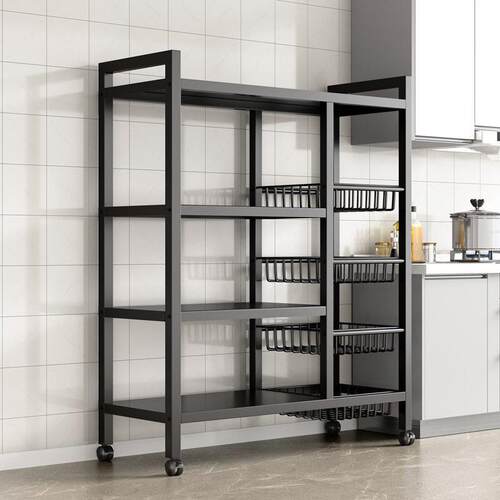 Kitchen storage rack, microwave oven, oven storage rack