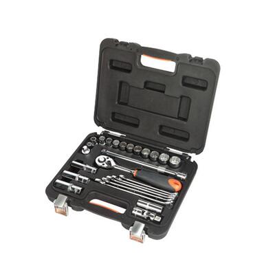 钢盾工具25件12.5mm公制套筒组套机修汽修套装S010025
