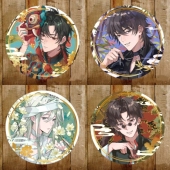 我不是戏神同人58mm磨砂细闪吧唧黄昏社陈伶简长生孙不眠小花徽章