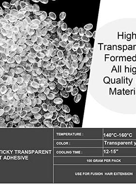 200g 4000 Pieces Keratin Clear Granule Beads Hair Extension