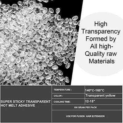 200g 4000 Pieces Keratin Clear Granule Beads Hair Extension