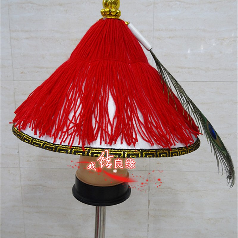 清朝官帽兵帽/太监帽鞑子帽影视道具/ 雍正王朝清兵帽/王爷凉帽