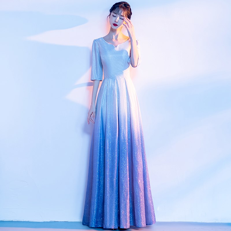 好货大合唱团演出服女长裙艺考独唱朗诵表演指挥服装主持人舞台晚